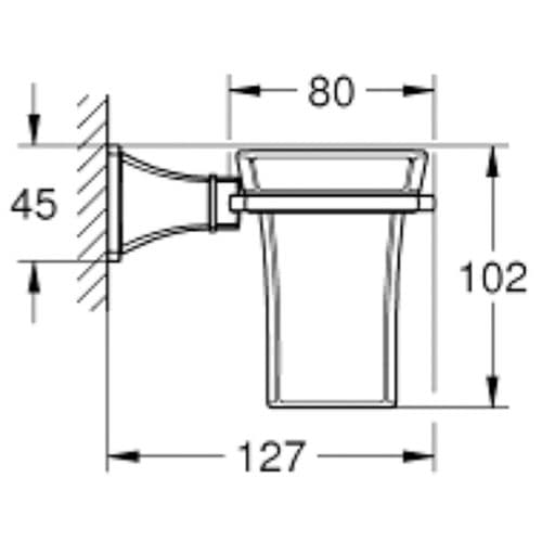 Grohe Spa Grandera Holder with Ceramic Tumbler Chrome 40626000