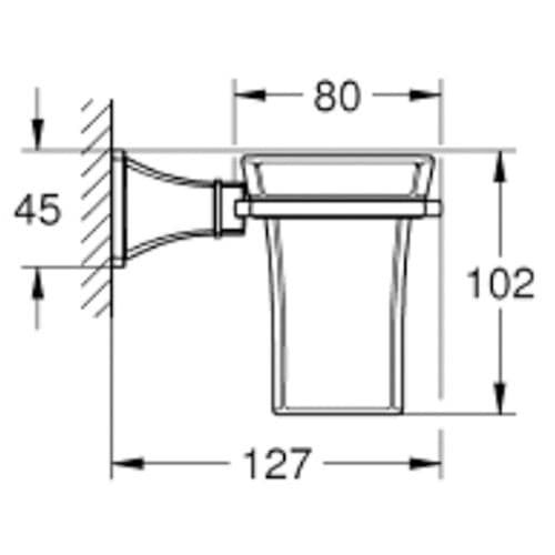 Grohe Spa Grandera Holder with Ceramic Tumbler Chrome 40909000