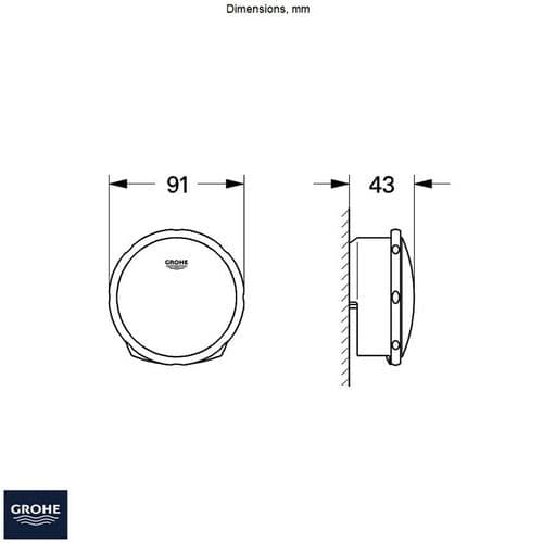 GROHE Talentofill Bath Inlet Finishing Trim Set ONLY Chrome 19952000