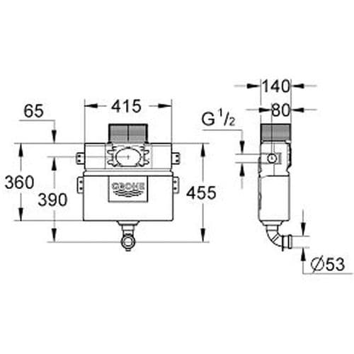 Grohe WC Concealed Cistern 38422000