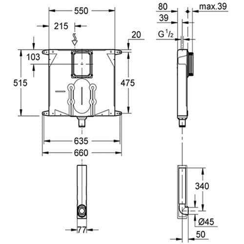 Grohe WC Flushing Cistern 38863000