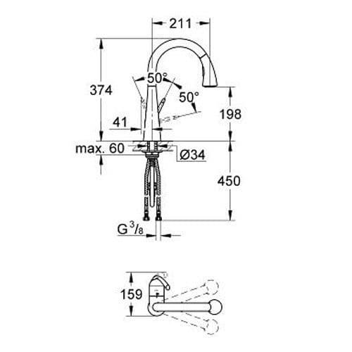 Grohe Zedra Single-lever Kitchen Sink Mixer 32294SD1 Spare Parts