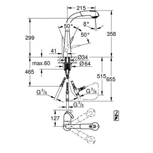 Grohe Zedra Single-lever Kitchen Sink Mixer 32555000 Spare Parts