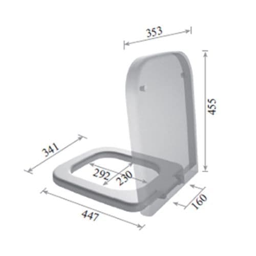 GSI Traccia Standard Close Toilet Seat & Cover White T043BC