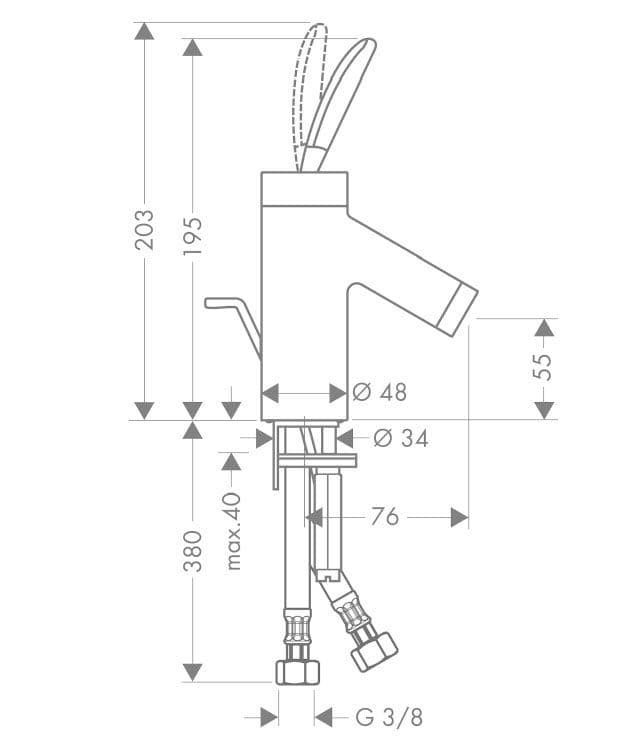 Hansgrohe Axor Starck Classic 60 Basin Mixer 10015000