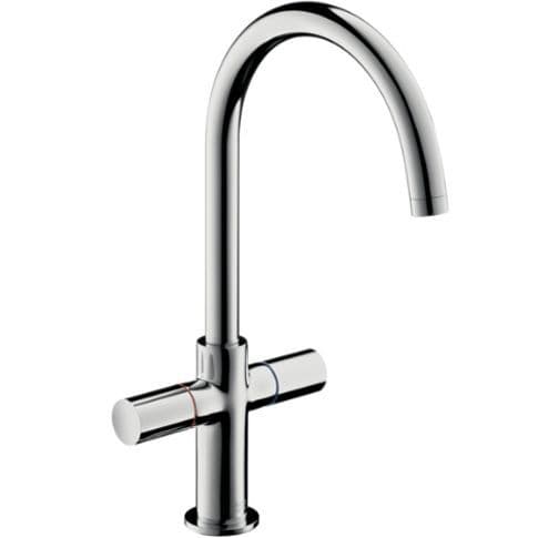 Hansgrohe Axor Uno Chrome Basin Mixer Without Pull Rod & Spout 38047000 ...
