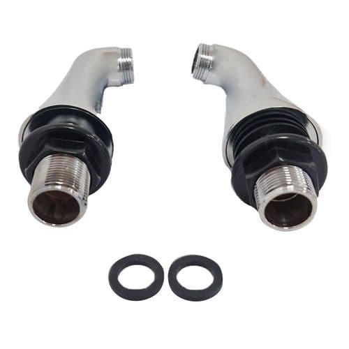 Hansgrohe Bath Leg Hg Pillar Unions 125 mm 180 Centres, Chr - 07002302