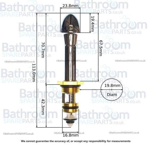 Hansgrohe Diverter Assy with Sleeve and Handle 95015000