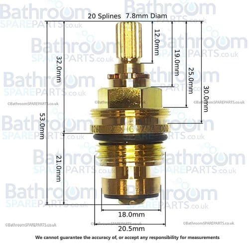 Hansgrohe Duo Classic HG Duo 12875000 Shut Off Unit with Spindle _" 94142000