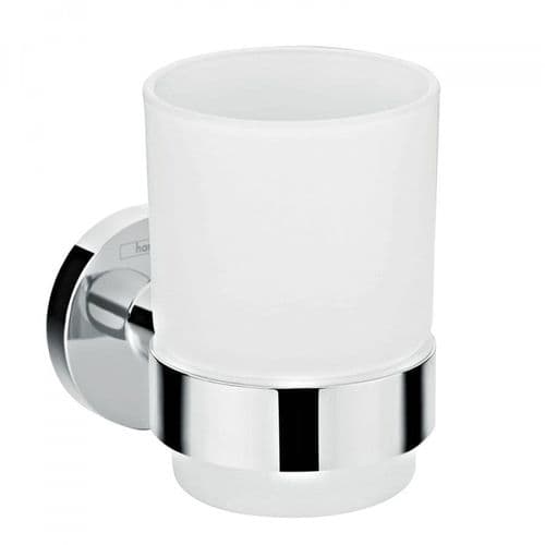 Hansgrohe Logis Universal Chrome Glass Toothbrush Tumbler 41718000
