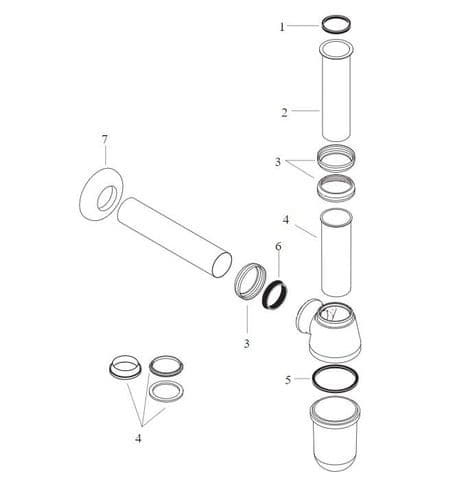 Hansgrohe Wedge-shaped Seal 1¼" for Cup-shaped Trap 53985000