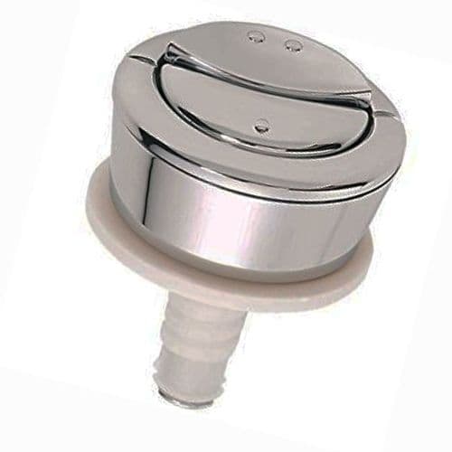 Heritage Chrome Plated Push Dual Flush White Back Nut model Cable Operated BUTN 19008001