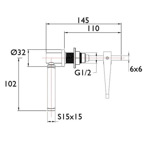 Heritage Deco Cistern Lever CDC01
