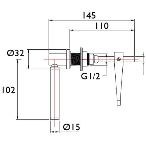Heritage Shaker Cistern Lever CBC01