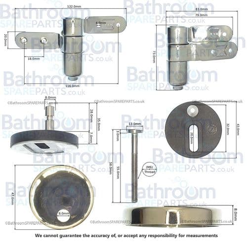 Heritage Soft Close Quick Release Toilet Seat Hinge Set Vintage Gold HY-SS009MN-G