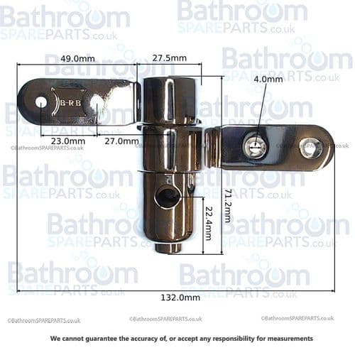Heritage Solid Wood Chrome Soft Closing Toilet Seat Hinges HY-SS009W
