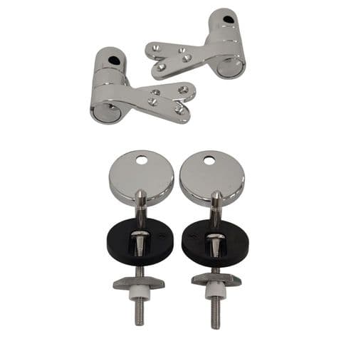 Heritage Solid Wood Soft Close Hinge Set Chrome HY-SS009WN-CH