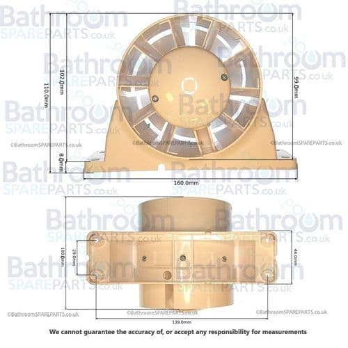 HiB 32300 Replacement Fan Motor 33505
