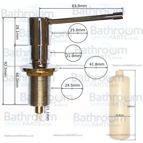 HiB Africo Cloakroom Basin Soap Dispenser 8928S