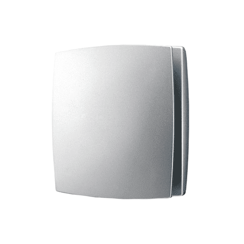HiB Breeze Slimline Low Profile Matt Silver Discreet Fan with Timer & Humidity Sensor - 31400