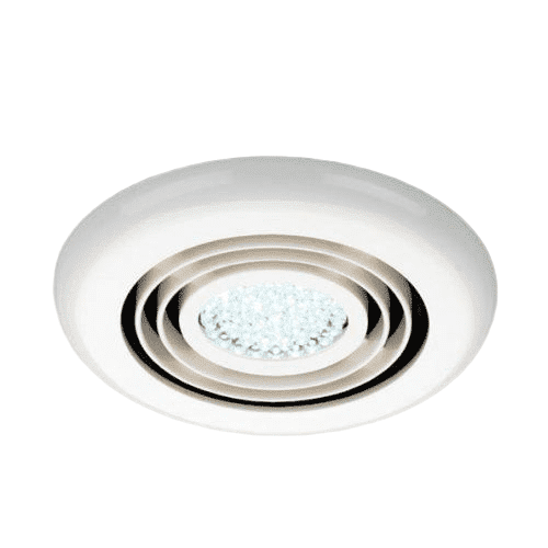 HiB Cyclone Slim Flush Mounted White Illuminated Fan - 32600