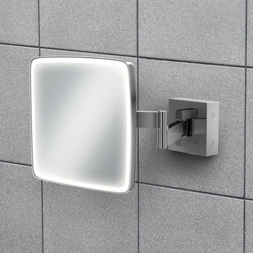 hib Eclipse Square LED 3x Magnifying Mirror 18x18 21200