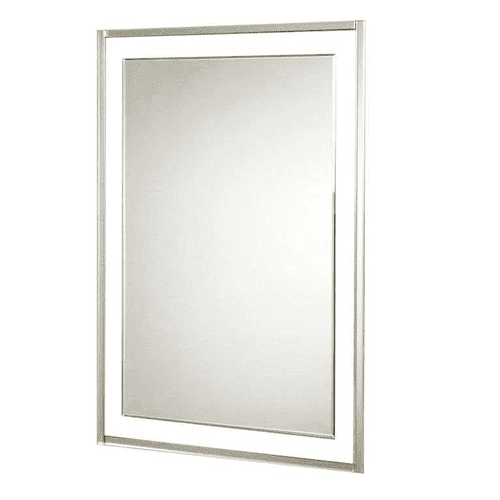 HiB Georgia Bevelled Edge Mirror On Clear Glass Frame 70x50 76060500