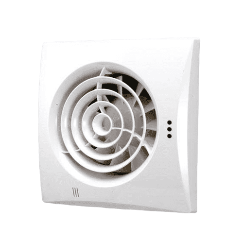 HiB Hush Ultra quiet Low Profile White Plain Fan Fitted with Timer - 31500