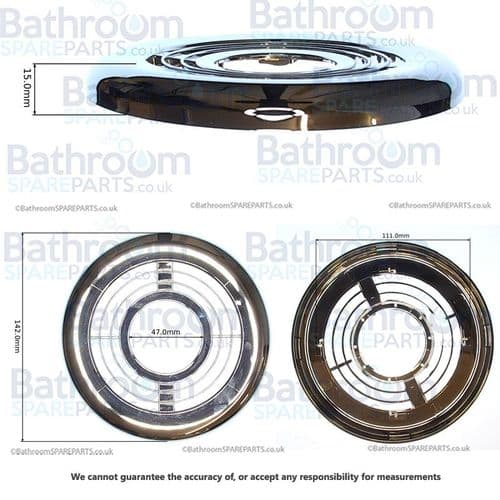 HiB Replacement Cover For 33900 LED illuminated Inline Fan 32340