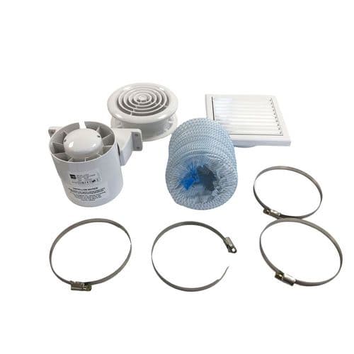 HiB Turbo Slim Flush Mounted White Fan - 33500