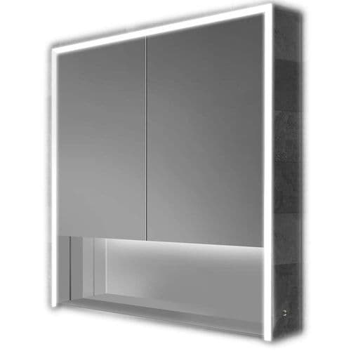 hib Verve Mirror LED Aluminium Cabinet 90x80 52900