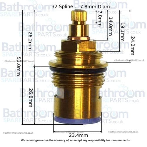 Hudson Reed Art Ceramic Disc 3/4" Cartridge Pair SPR18