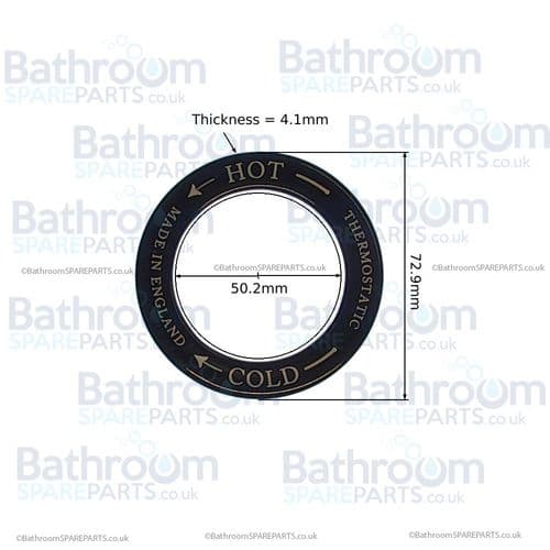 Hudson Reed Black Shower Ring CRG403