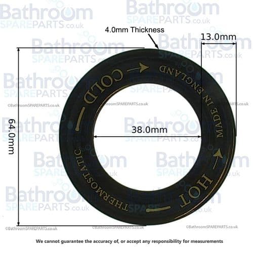 Hudson Reed Black Shower Ring CRG404