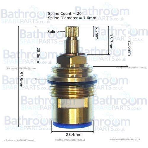 Hudson Reed Helix 3/4" Flow Cartridge SACDV