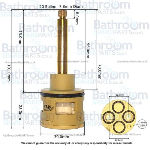 Hudson Reed Kubix Diverter Cartridge Valve SVQ07