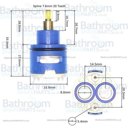 Hudson Reed On/Off Diverter Valve ZSPSPR57-P