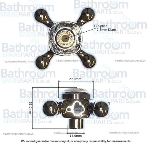 Hudson Reed Topaz Cross Head Handles LVR002