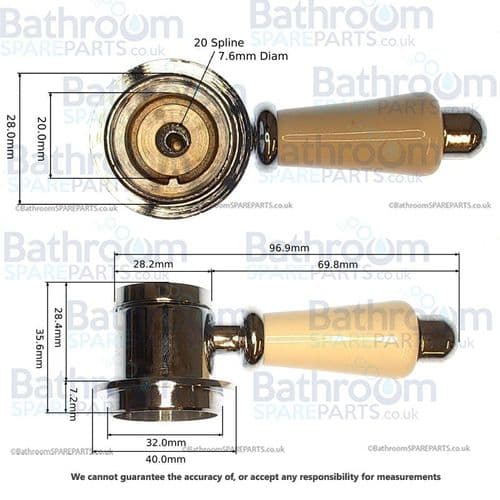 Hudson Reed Topaz Shower Lever VH013A