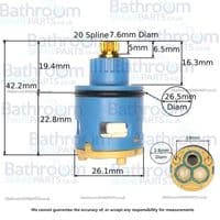 Hudson Reed White Domino Cartridge ZSPSPR73