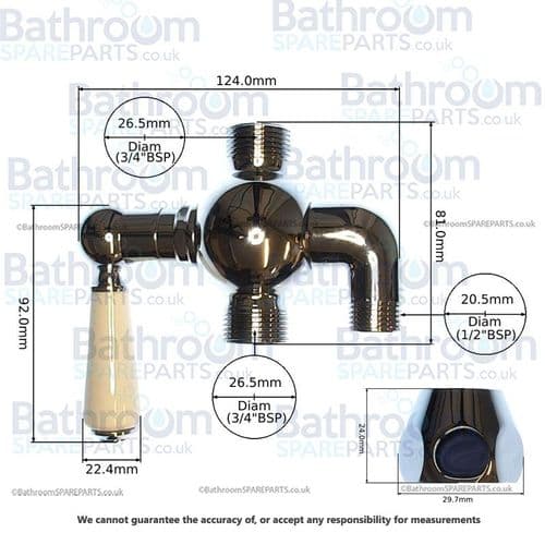 Hudson Reed White Topaz Diverter Valve SPDIV602