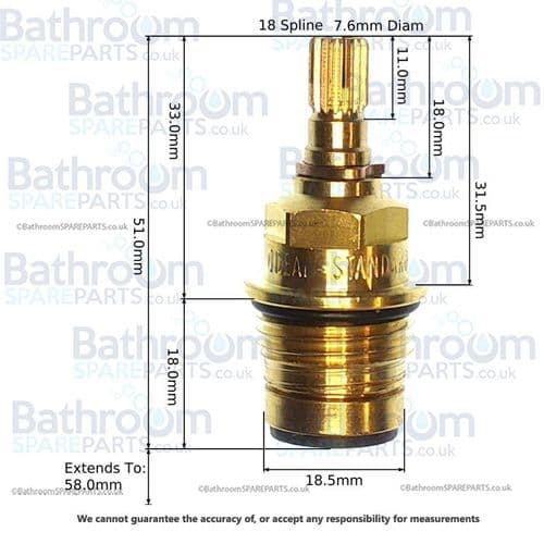 Ideal Standard 1/2 inch screw down rubber valve A963317NU