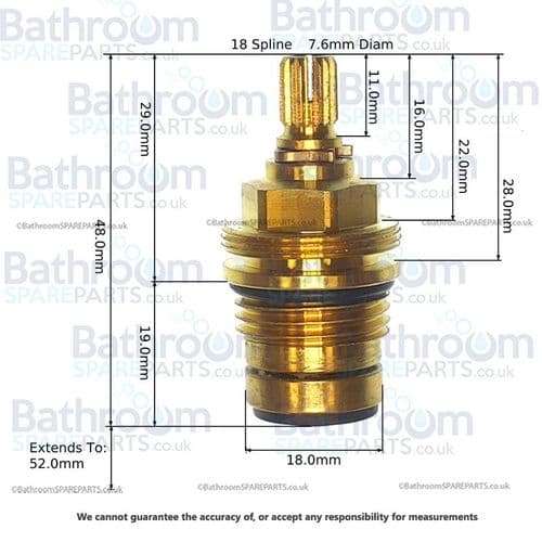 Ideal Standard 1/2 Inch TT Rubber Valve Internal A951129NU11
