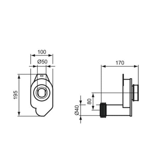 Ideal Standard 75mm trap Siphon And Seal E622767