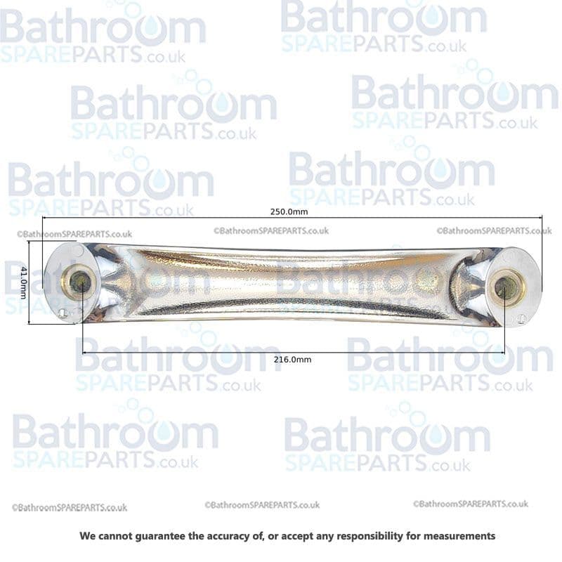 Ideal Standard Alto Bath Hand Grips - Chrome 215 mm 8 5