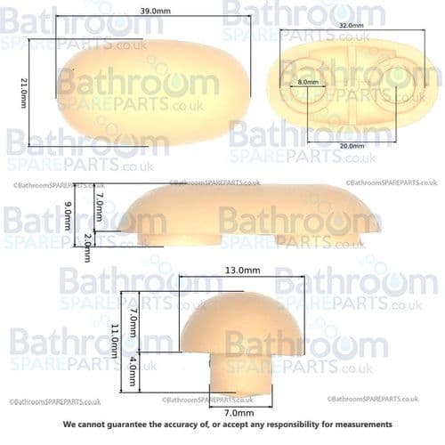 Ideal Standard Alto Seat Cover Buffer Set Mk2 - post 2010 Only EV35267