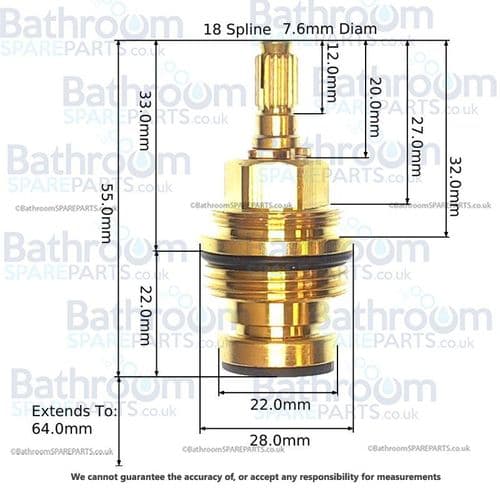 Ideal Standard Ceraplan 3/4 Inch I-S Rubber Valve Complete With Screw A951645NU11