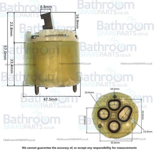 Ideal Standard Cleartap Ceramic Disc Cartridge A963865NU