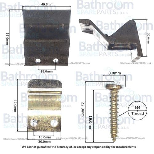 Ideal Standard Concept Offset Bath Panel Fixing Kit MK2  EEEV10467