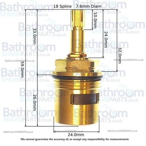 Ideal Standard Cone Pair of 3/4 SE Ceramic Disc Cartridges S960023NU
